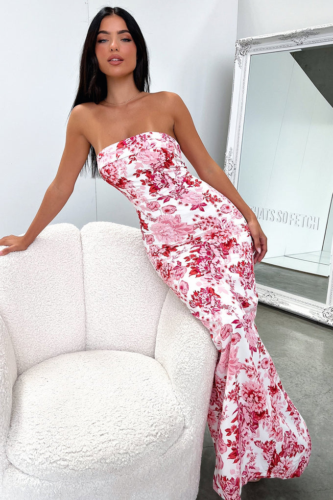 Charms Maxi Dress - Pink Floral