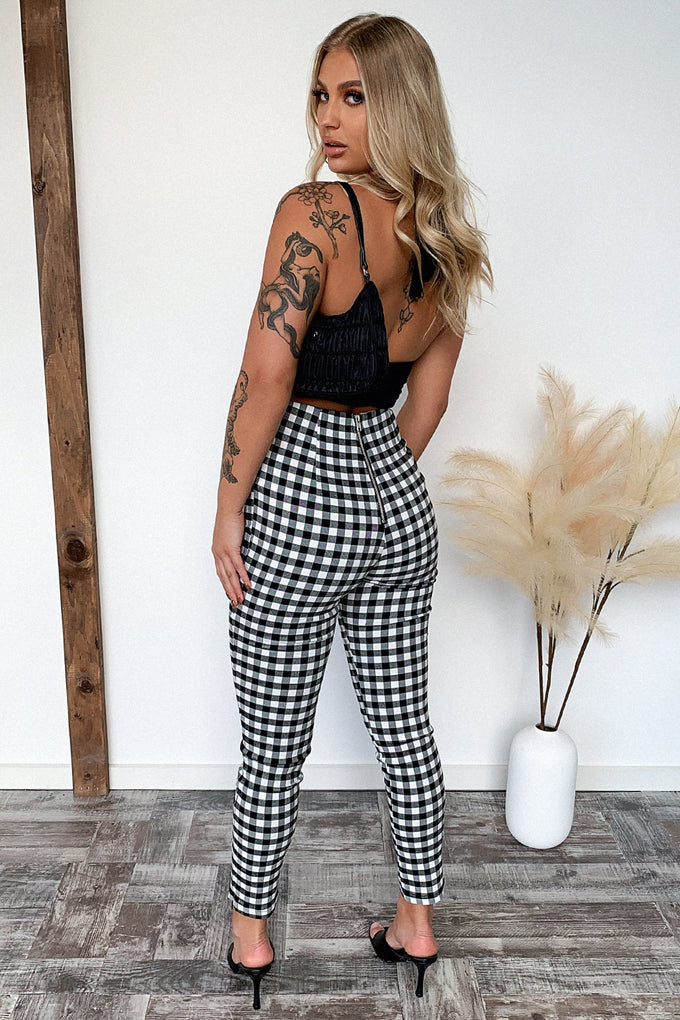 Black and White Checkered Pants