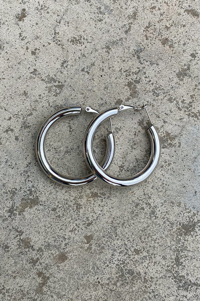 Fendi Hoop Earrings - Silver