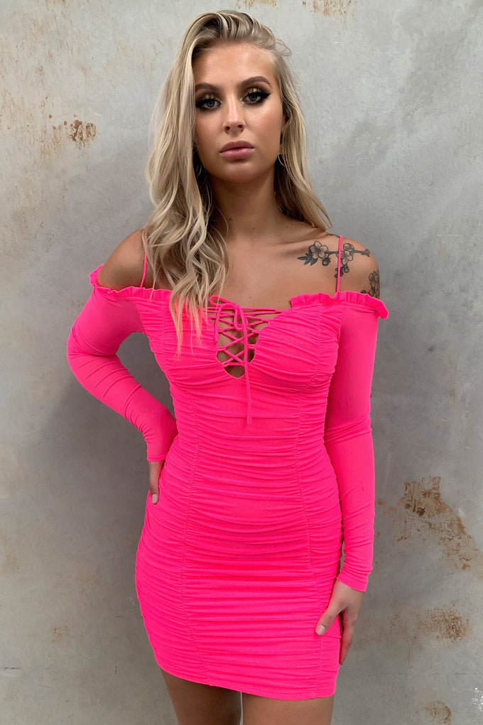 Malone Dress - Hot Pink