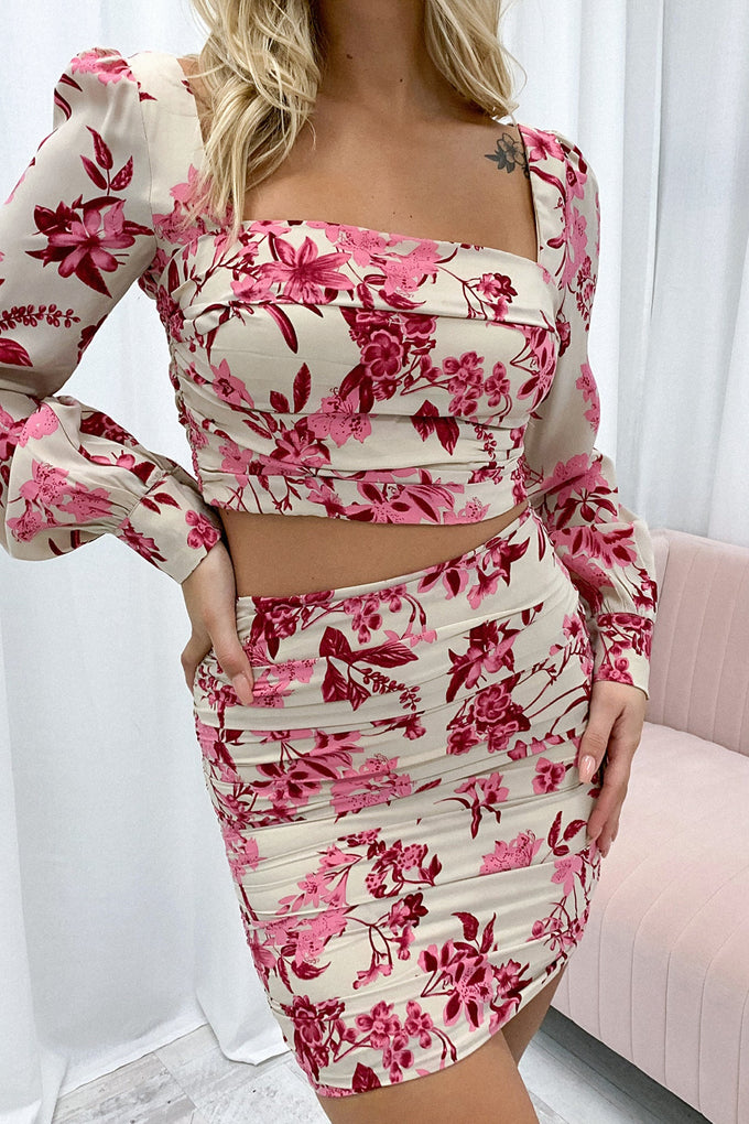 Perlaz Skirt - Pink Floral
