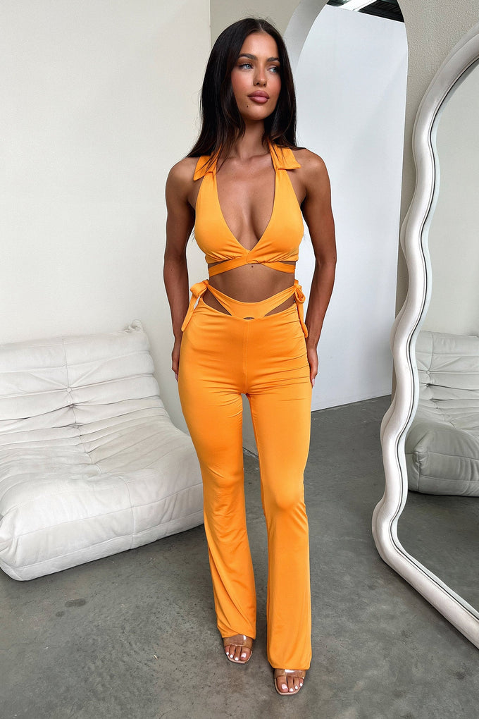 Thia Flare Pants - Orange