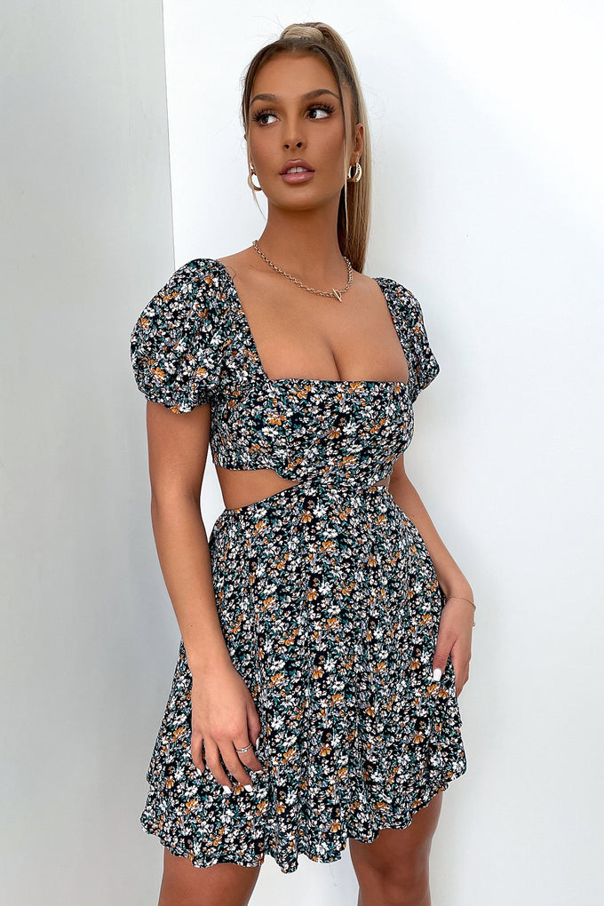 Tracey Dress - Navy Floral