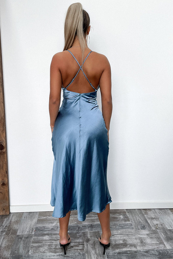 Zora Midi Dress - Blue