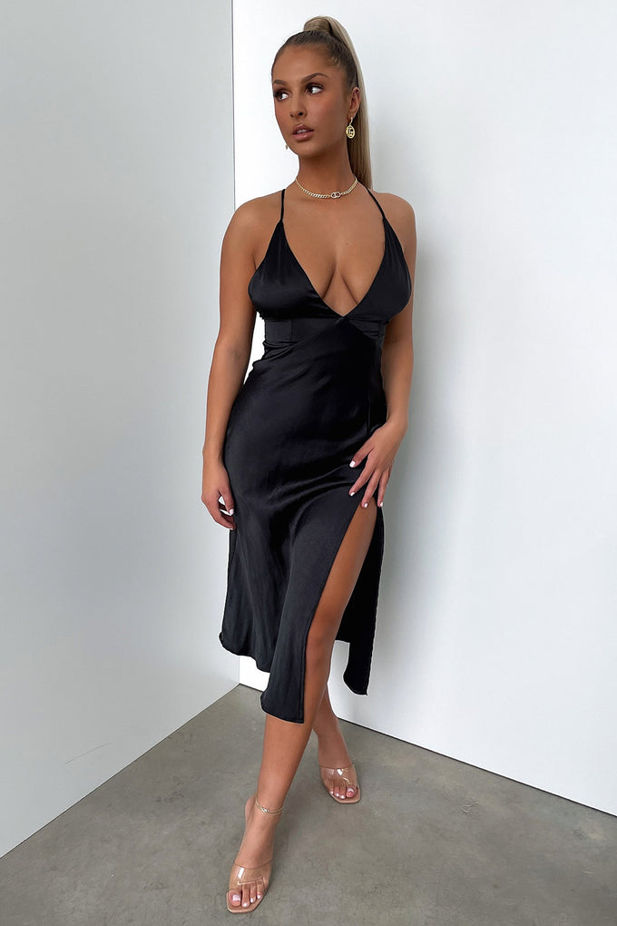 Zora Midi Dress - Black